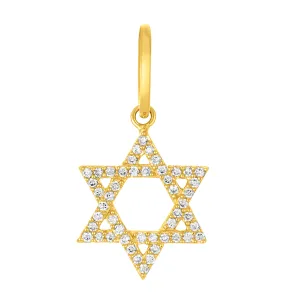 Star of David Pave Diamond Charm