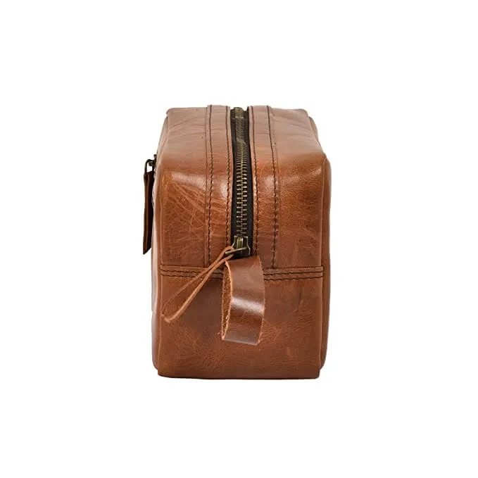 TOILETRY POUCH - TAN BROWN