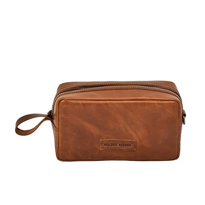 TOILETRY POUCH - TAN BROWN