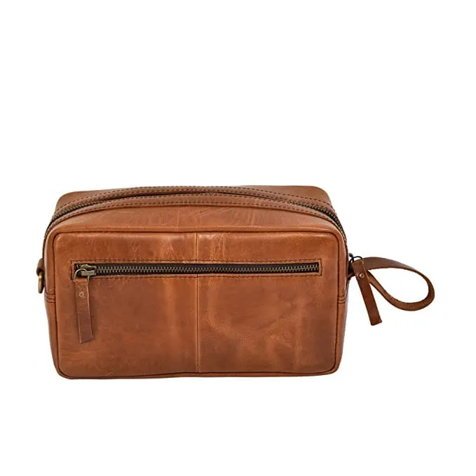 TOILETRY POUCH - TAN BROWN