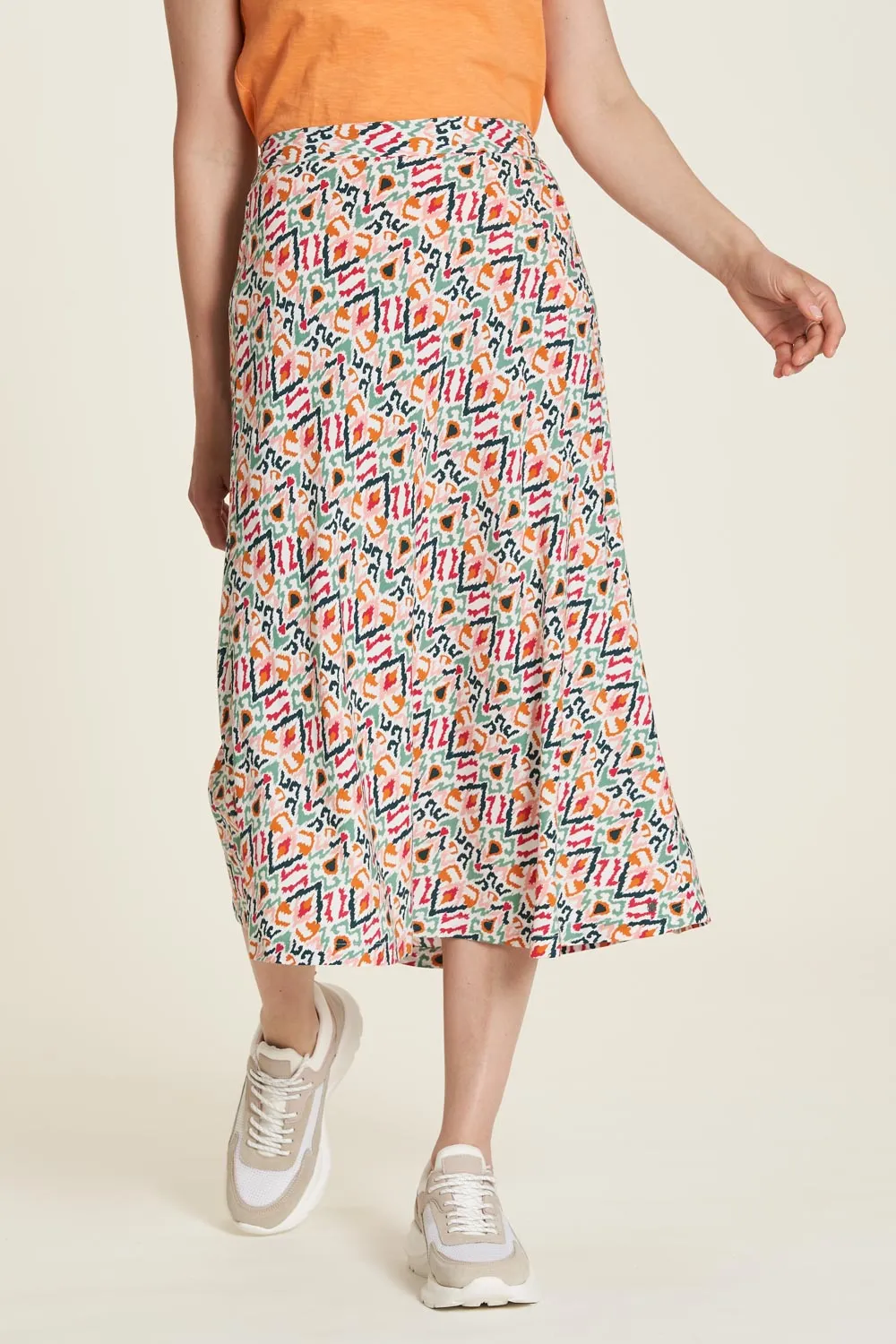 Tranquillo Ikat EcoVero Midi Skirt