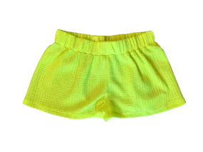 Tweenstyle by Stoopher Neon Yellow Waffle Shorts