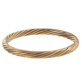 Van Cleef & Arpels Rope Twist Bi-Color Gold Bangle