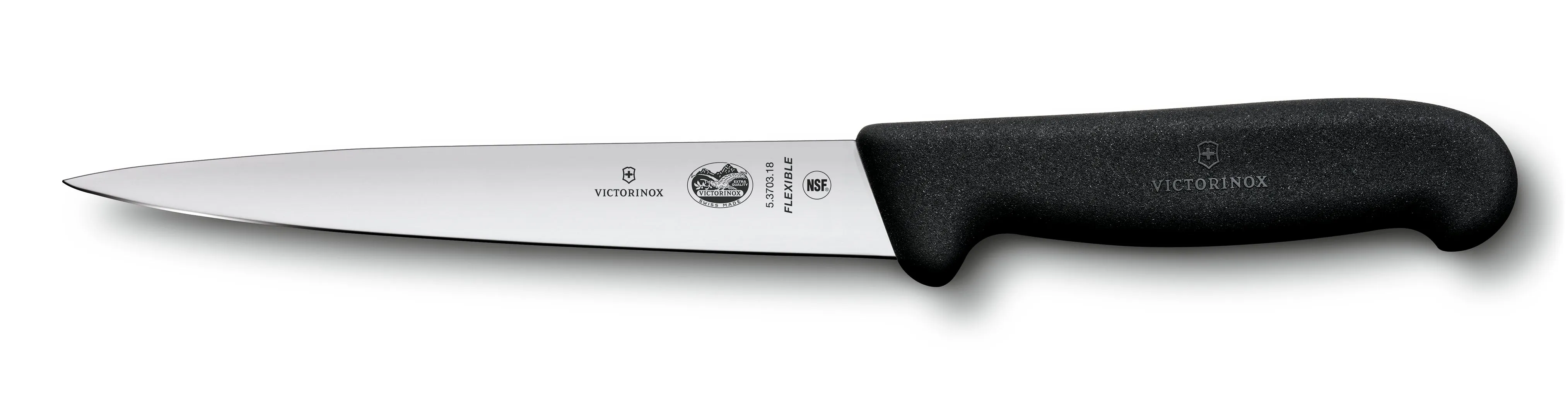 Victorinox Fish Filleting Knife fibronox Handle Black 5.3703.20 20cms